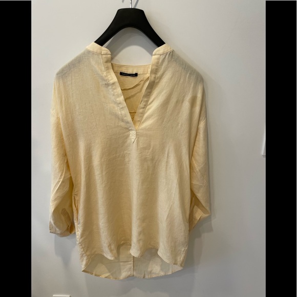 2022 spring Marissa Webb pax linen henley tunic Dress with obi belt in linen - Picture 10 of 14